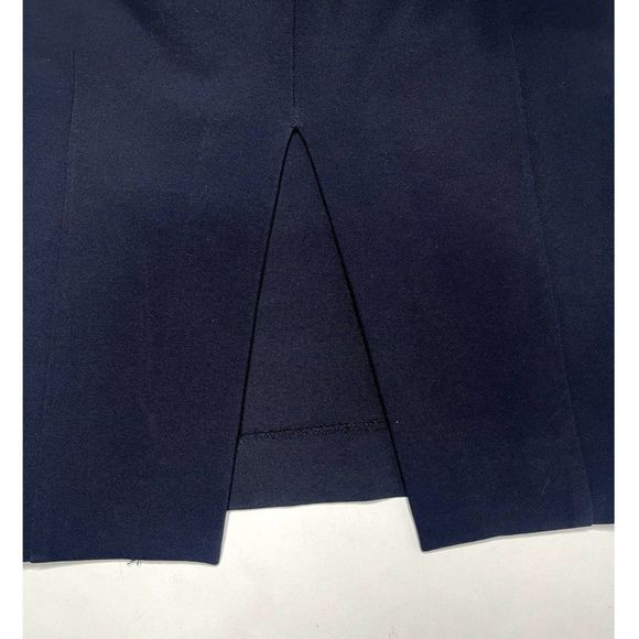 H & M Dark Blue Women's Elegant Pencil Skirt With Gold Buttons - Picture 5 of 8